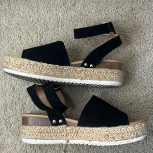 Black Woven Espadrilles
